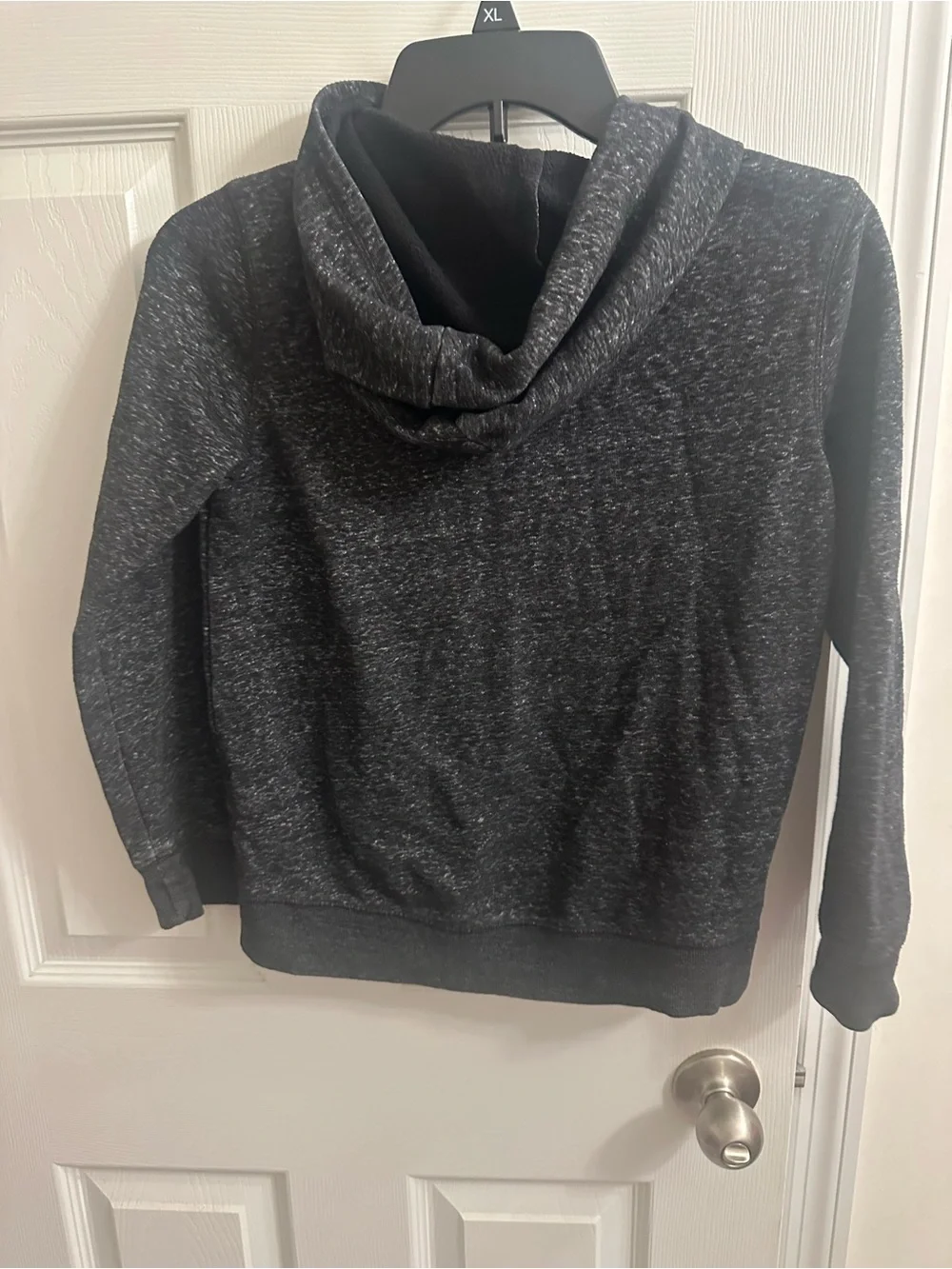 Justice Soccer Girls Size 8/10 Long Sleeve Full Zip Hooded Gray Sequin